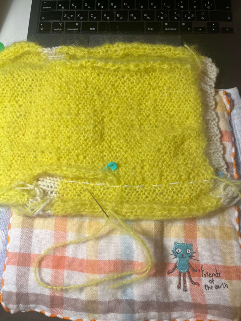 モヘア＆ウールカーディガン