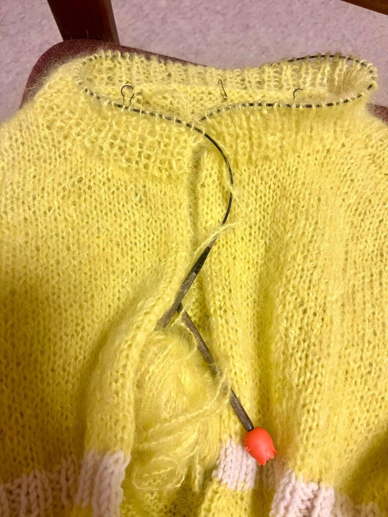 モヘア＆ウールカーディガン