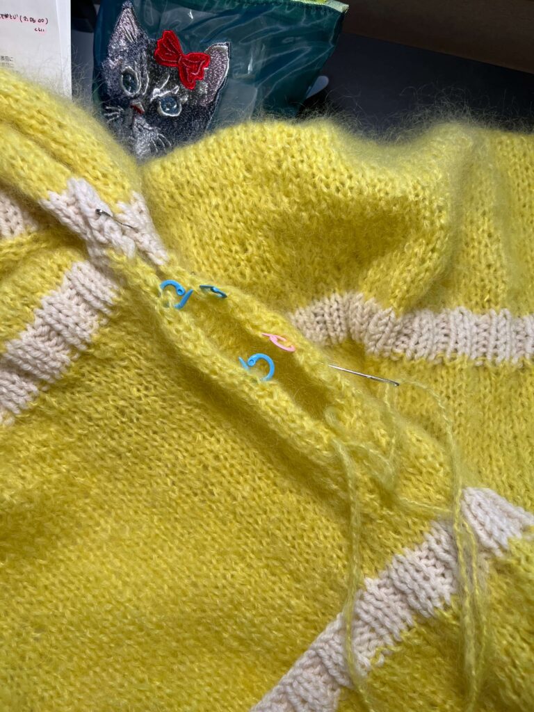 モヘア＆ウールカーディガン